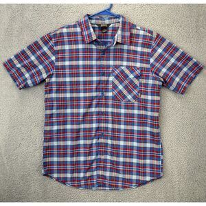Outdoor Research Button Down Shirt Adult Large Multi Plaid Hiking Outdoor Mens
